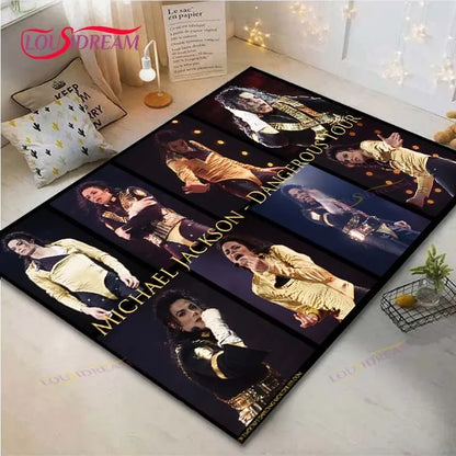 Fashion M-Michael-Jackson Printed  Carpets Living Room Anti-Skid Area Rug Kids Bedroom Mats Yoga Mat Large Carpet Decor