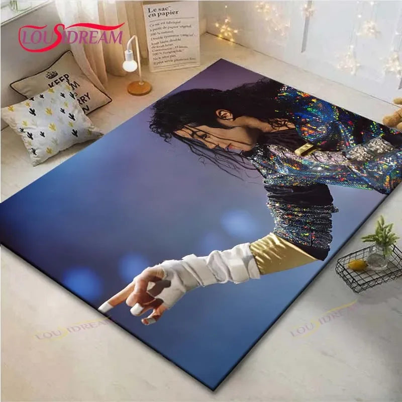 Fashion M-Michael-Jackson Printed  Carpets Living Room Anti-Skid Area Rug Kids Bedroom Mats Yoga Mat Large Carpet Decor