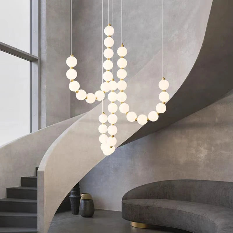 Modern home decor led lights pendant light lamps forstaircase Chandeliers for living room hanging light indoor lighting