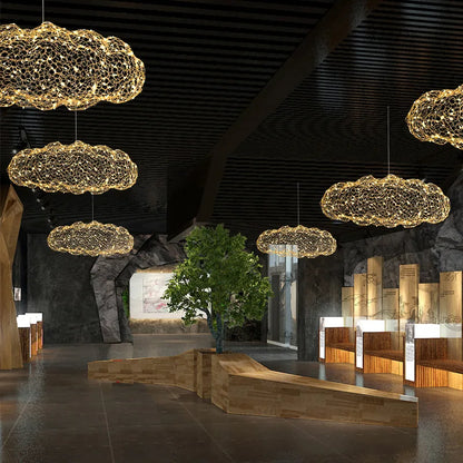 Modern Floating Cloud Lamp Hotel Restaurant Pendant Lights for Office Bar Lighting Art Design Suspended Light LED Luminaire