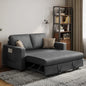 55.5 in Convertible Sofa Bed，Trundle Loveseat W/Pull-Out Trundle Bed Sleeper Sofa，for Living Room Bedroom，Convertible Couch