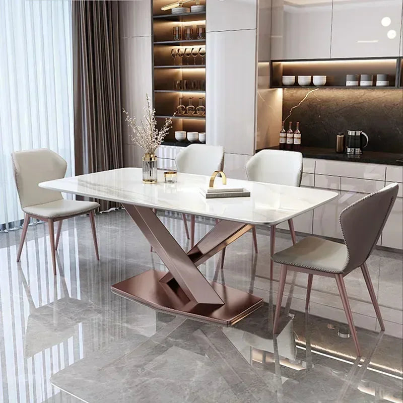 Luxury Dining Table Manger Chair Set Living Room Console Table Dressing Gold Space Savers Multifunction Yemek Masaları Furniture