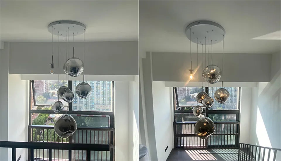 Nordic Lava Loft LED Pendant Light Modern Light PVC Lighting Living Room Indoor Decor Home Fixtures Kitchen Hanging Pendant Lamp