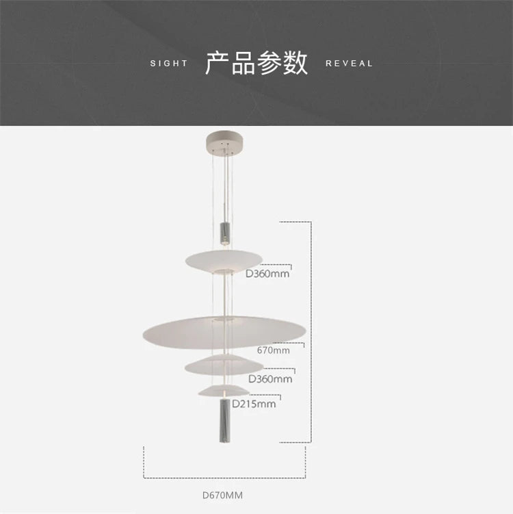 Modern Flying Saucer LED Pendant Lights Personality Home Decor Hanging Lamp Dining Table Bar Living Room Artistic UFO Chandelier