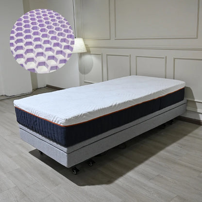 New Fashion Comfortable No Pressure Grid Shape Gel Tpe Topper Full Size High Quality Mattress