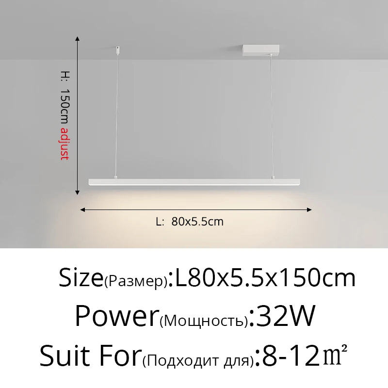 Modern Led Minimalist Long Pendant Lights For Home Villa Living Bedroom Dining Room Study Indoor Lighting Decoration Lamps