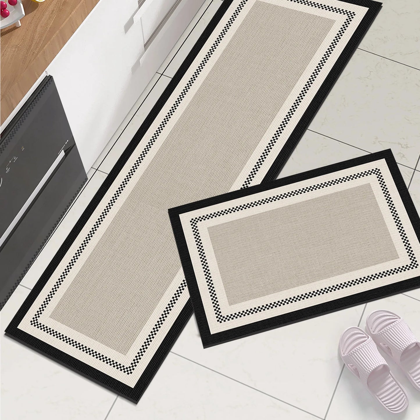 Long Area Retro Diatomite Kitche Floor Mat Waterproof Kitchen Rug For Living Room Hallway Bathroom Mats Doormat Washable