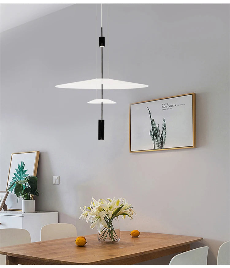 Modern Flying Saucer LED Pendant Lights Personality Home Decor Hanging Lamp Dining Table Bar Living Room Artistic UFO Chandelier