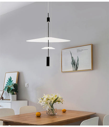 Modern Flying Saucer LED Pendant Lights Personality Home Decor Hanging Lamp Dining Table Bar Living Room Artistic UFO Chandelier