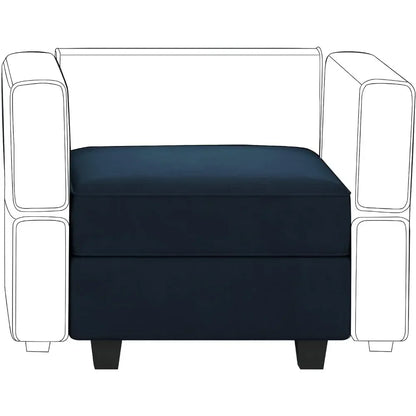 Storage of Modular Segmented Sofas Ottoman Modular Square Seats Item Weight 92 Pounds Cube Velvet Footstool Blue