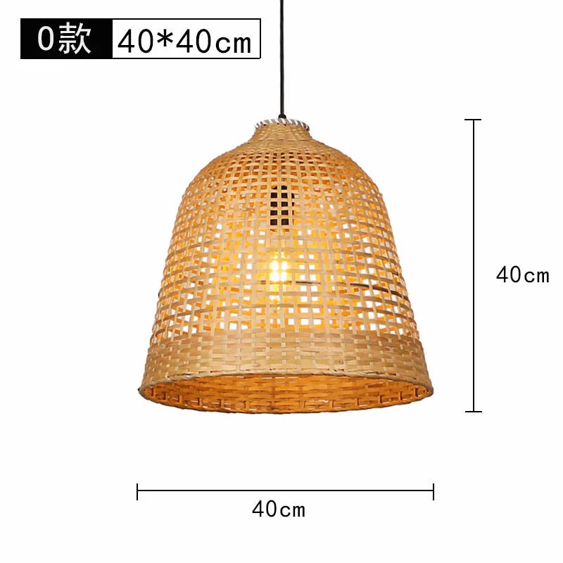 Bamboo Lantern Bamboo Woven Chandelier Chinese Restaurant Tea Room Chandelier Japanese Restaurant Straw Hat Rattan Woven Chandel