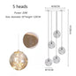 Modern Led Chandelier Glass Ball Dimmable for Staircase Living Room Pendant Lamps Home Decor Lighting Suspension Design Lusters