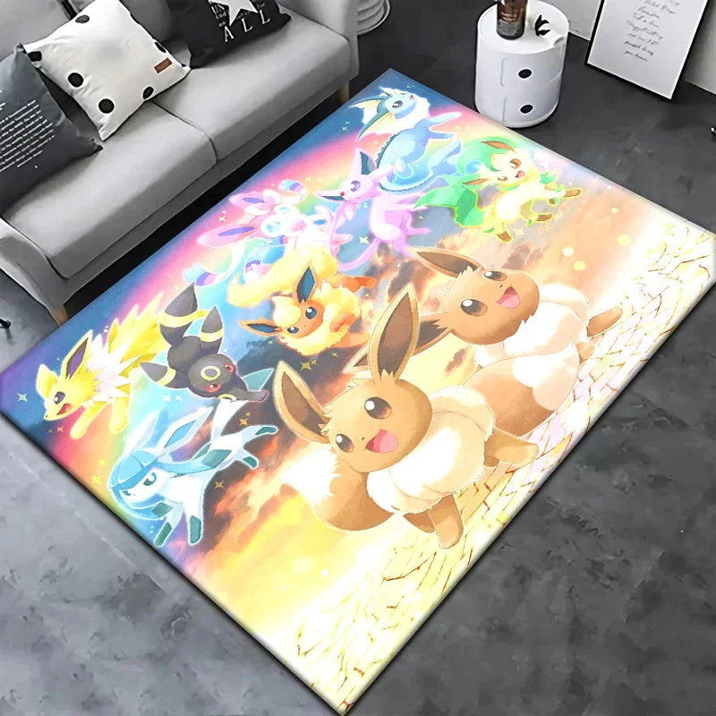 Pokemon Cartoon Carpet Rug for Living Room Bedroom Decoration Picnic Camp Kitchen Carpet Crawling Carpet Decoration