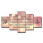 5 Panel The Quran Islamic Calligraphy Canvas Painting Motto Mosque Posters Prints Wall Art Canvas Printed Pictures Home Decor