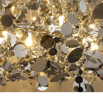 New Stainless Steel Chandelier Post -modern Shallow Luxury Living Room Restaurant Chandelier Gold/chromium Plating Chandelier