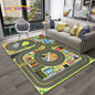 Child Playmat Traffic Highway City Playroom Carpet Rug for Home Living Room Bedroom Doormat Decor, Area Rug Non-slip Floor Mat