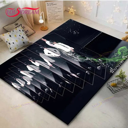 Fashion M-Michael-Jackson Printed  Carpets Living Room Anti-Skid Area Rug Kids Bedroom Mats Yoga Mat Large Carpet Decor