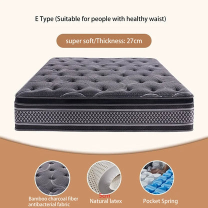 Luxury Hybrid Queen Bed Mattress Breathable Rolled Mattress in a Box Home Furniture for Villa & Hotel
