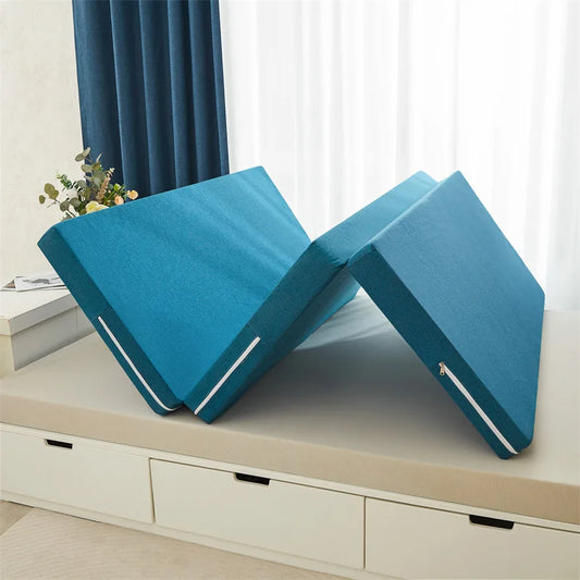 Folding Mattress Queen Size Memory Foam Mattress Japanese Tatami Sponge Mattress Multifunctional Removable Washable Mattress Pad