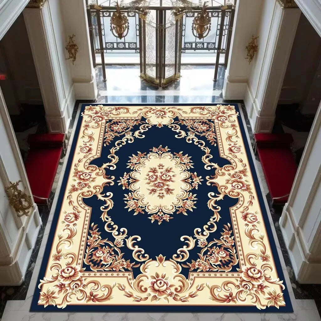 Black Gold High-end Luxury Carpet Living Room Large Area Rug Europe and America Home Decoration Bedroom Rug Washable Floor Mat