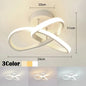 Household LED Chandelier Three Colors Lamp Modern Style Ceiling Lamp Bedroom Light Surface Installation AC 220V Dining Room Lamp