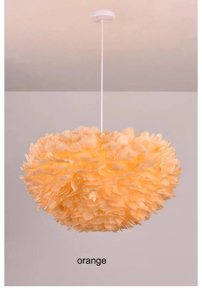 Feather Chandelier Modern Large Goose Feather Living Room Bedroom Feather Chandelier Warm and Fashionable Clothing Store Chandel