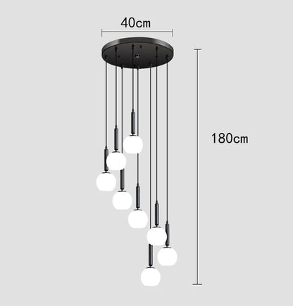 Modern ring stairs led lights pendant light lamps for living room led Chandeliers for dining room hanging light indoor lighting