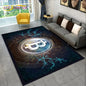 3D Bitcoin Virtual Currency Area Rug Large, Carpet Rug for Living Room Bedroom Sofa Playroom Doormat Decor, Kid Non-slip Floor Mat