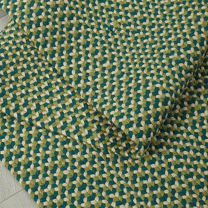 Green Hand Woven Cotton Carpet Living Room Light Luxury Modern Villa Area Rug Decor Home Study Non-slip Mat Bedroom Rug Large