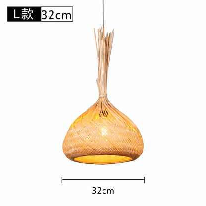 Bamboo Lantern Bamboo Woven Chandelier Chinese Restaurant Tea Room Chandelier Japanese Restaurant Straw Hat Rattan Woven Chandel