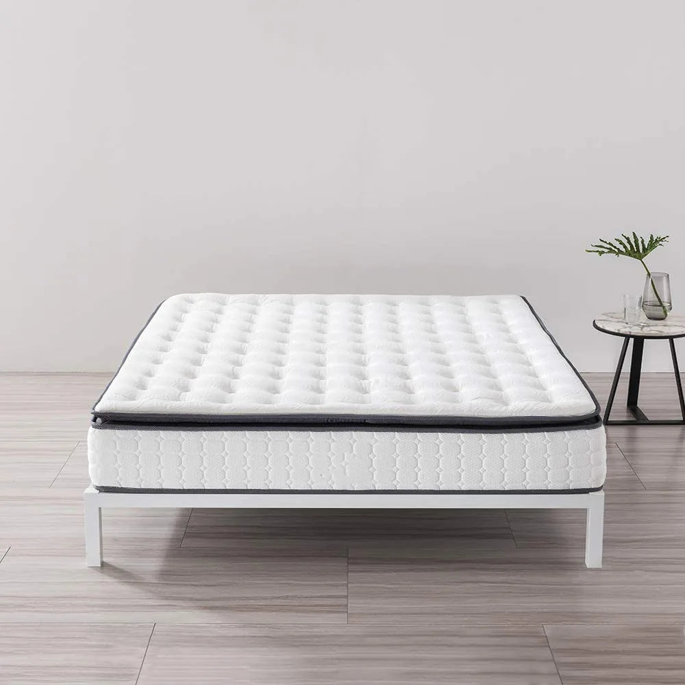High Quality Hotel Natural Latex King Queen Size Memory Pillow Top Foam Bed Pocket Spring Mattress in a Box