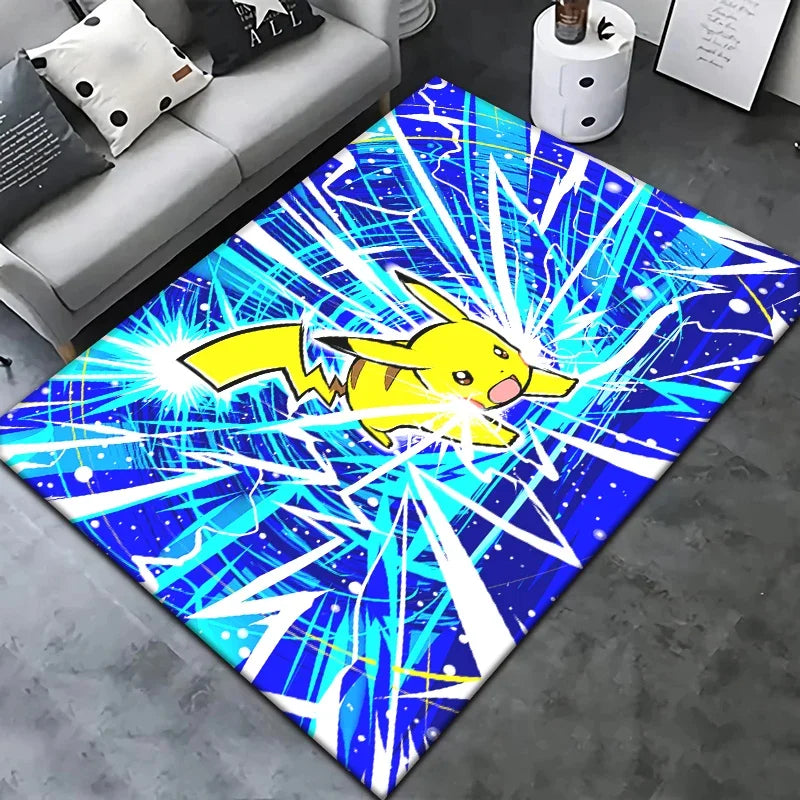 Pokemon Cartoon Carpet Rug for Living Room Bedroom Decoration Picnic Camp Kitchen Carpet Crawling Carpet Decoration