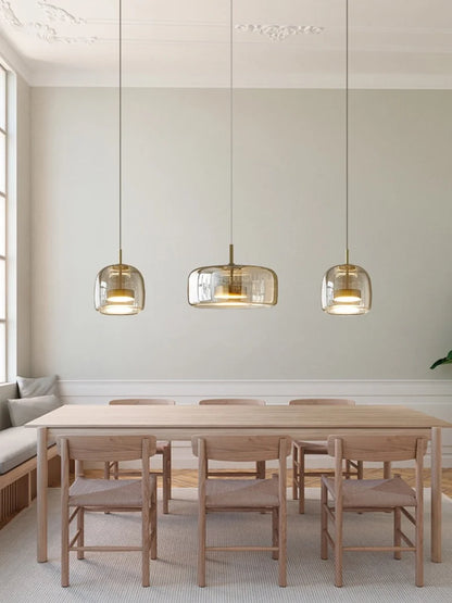 Glass LED Pendant Light for Kitchen, Restaurant, Hanging Lamp, Modern Bedroom, Bedside Shop Decoration, Ceiling Chandeliers, Lustres Decor