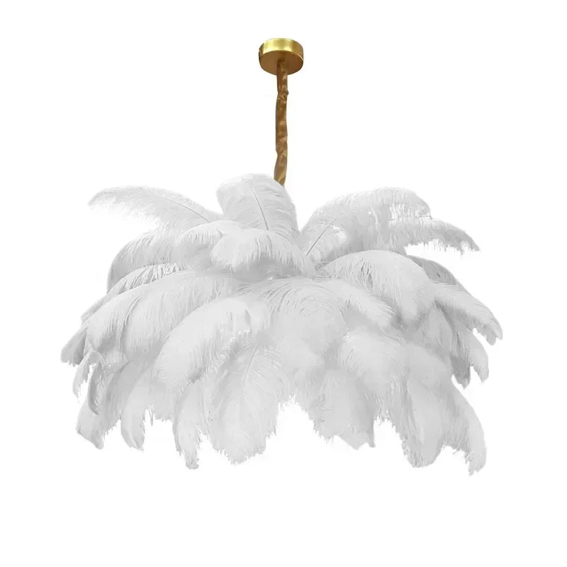 Feather Chandelier Ceiling Lamp LED Pendant Light Nordic Home Decor Lustre Modern Chandelier Pendant Light for Living Room
