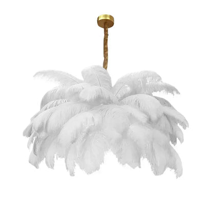 Feather Chandelier Ceiling Lamp LED Pendant Light Nordic Home Decor Lustre Modern Chandelier Pendant Light for Living Room