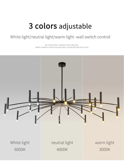Living room lamp, new light luxury bedroom chandelier Nordic lamps modern minimalist atmosphere For home dining room Lights