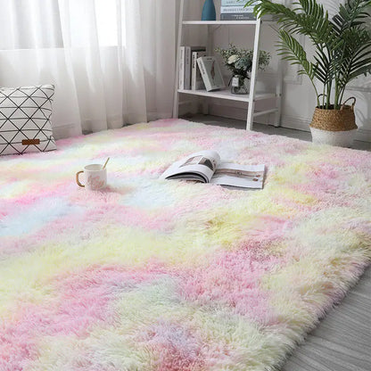 Carpets For Living Room Modern Sofas Grey Fluffy Carpet Bedroom Decoration Anti-slip Furry Large Rug Washable Floor Covering Mat
