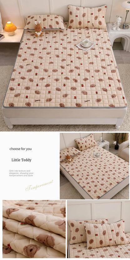 Fleece Topper Mattress Foldable Pad Sleeping Mat on The Floor Tatami Orthopedic Pillow Top Double Bed Bedroom Furniture Futon