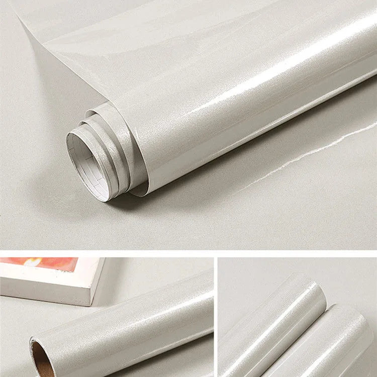 80cm Solid Color Decorative Film PVC Self Adhesive Wall Paper Furniture Renovation Stickers Kitchen Cabinet Waterproof Wallpaper