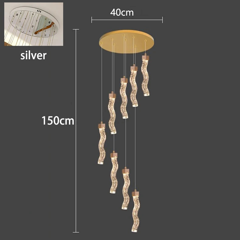 Nordic home decoration, stair chandelier, living room bedroom and dining room Pendant lights, ceiling light, indoor lighting