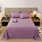3PCS Solid Color Flat Sheet With English Embroidery Pillowcases Soft & Breathable Bed Sheet Hotel Quality Microfiber Bed Cover