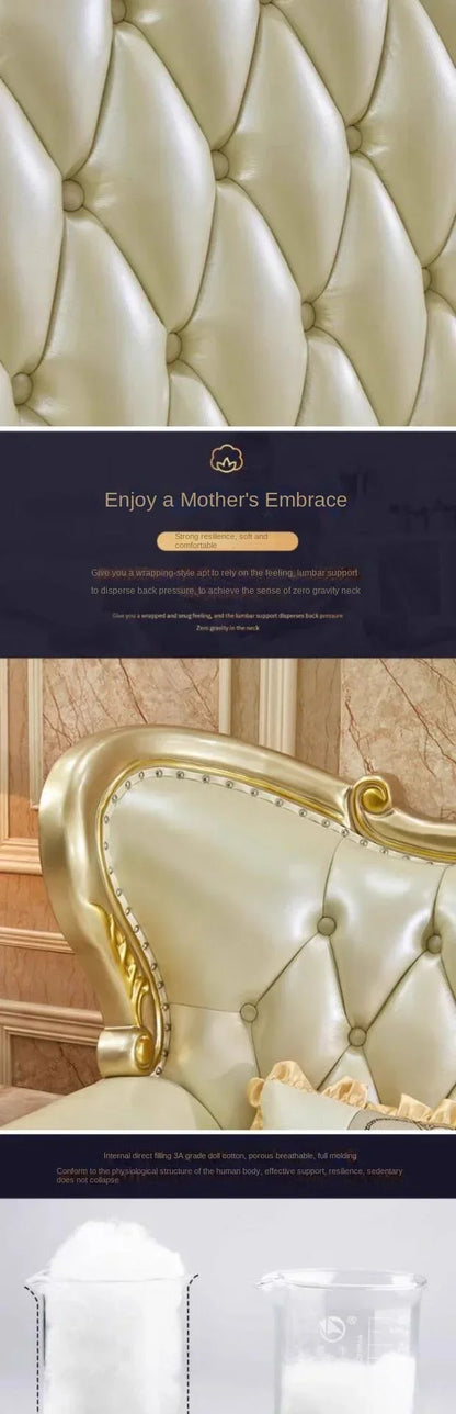 Back Support Wood Sofas Golden High Back Design Recliner Salon Lounges Sofas Floor Nordic Wooden Canape Salon Furniture Home