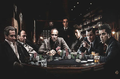 Gangster Bosses Legends Art Posters Scarface Escobar Godfather Wall Decor Motivational Canvas Prints Mafia Portrait Painting