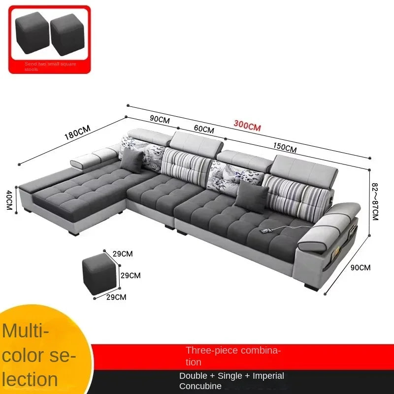 Gray Large Wood Sofas Filler Waterproof Design Lazy Lounges Puffs Couch Salon Recliner Luxury Canape Salon Furniture Home