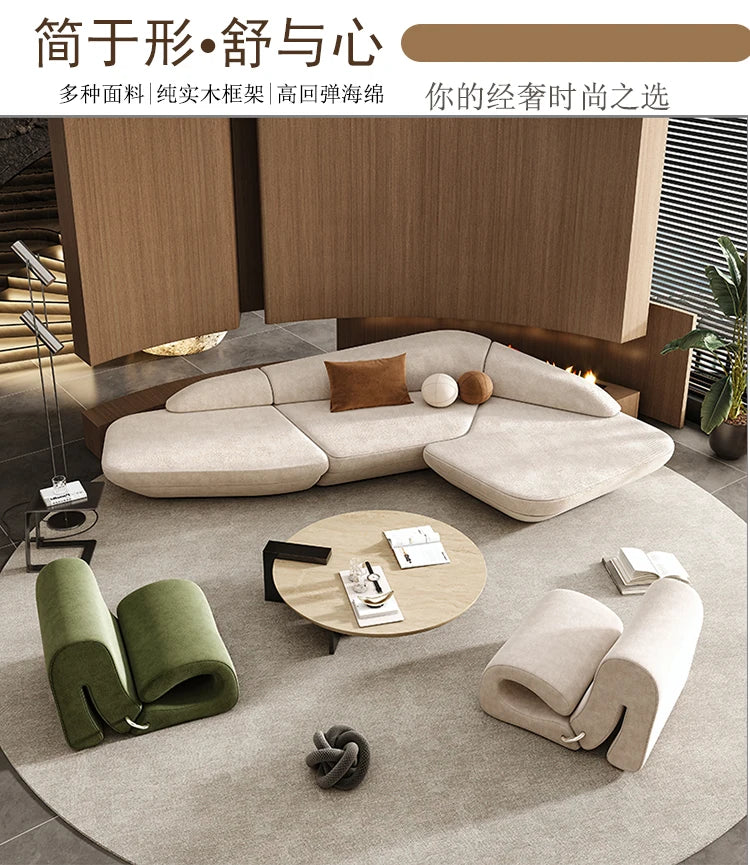 Design European Modern Sofas Leisure Light Luxury  Comfortable High Quality Living Room Sofa Sectional Decor  Muebles Furniture