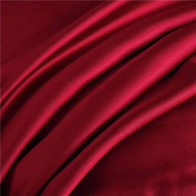 Solid Color Flat Sheet Natural Mulberry Silk Bed Sheet King Queen Size Luxury Super Soft Comfortable Bedsheet