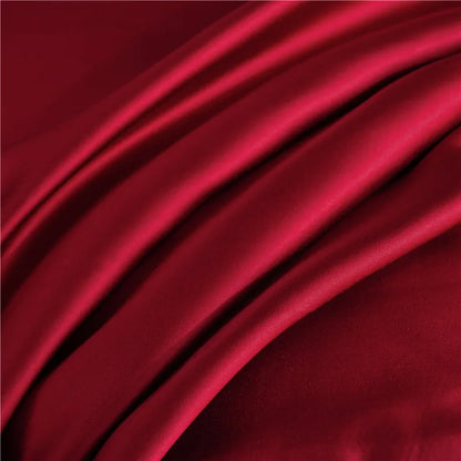 Solid Color Flat Sheet Natural Mulberry Silk Bed Sheet King Queen Size Luxury Super Soft Comfortable Bedsheet