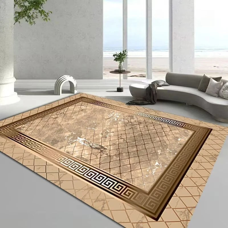 European Style Luxury Large Area Decor Rugs Home Frame Pattern Living Room Carpets Bedroom Lounge Coffee Tables Soft Floor Mat