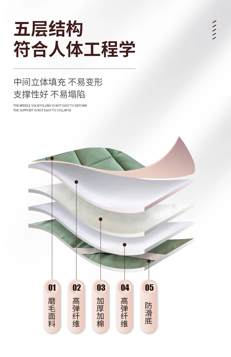 Soft comfortable mattress home thickened ultra-soft dormitory student single double mattress tatami floor sleeping mat