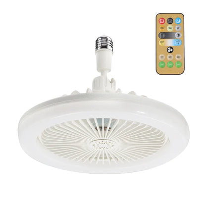 Favorable Discount White Light Round Mini Fan Lamp with Smart Remote Control Chandelier Ceiling Fan Light